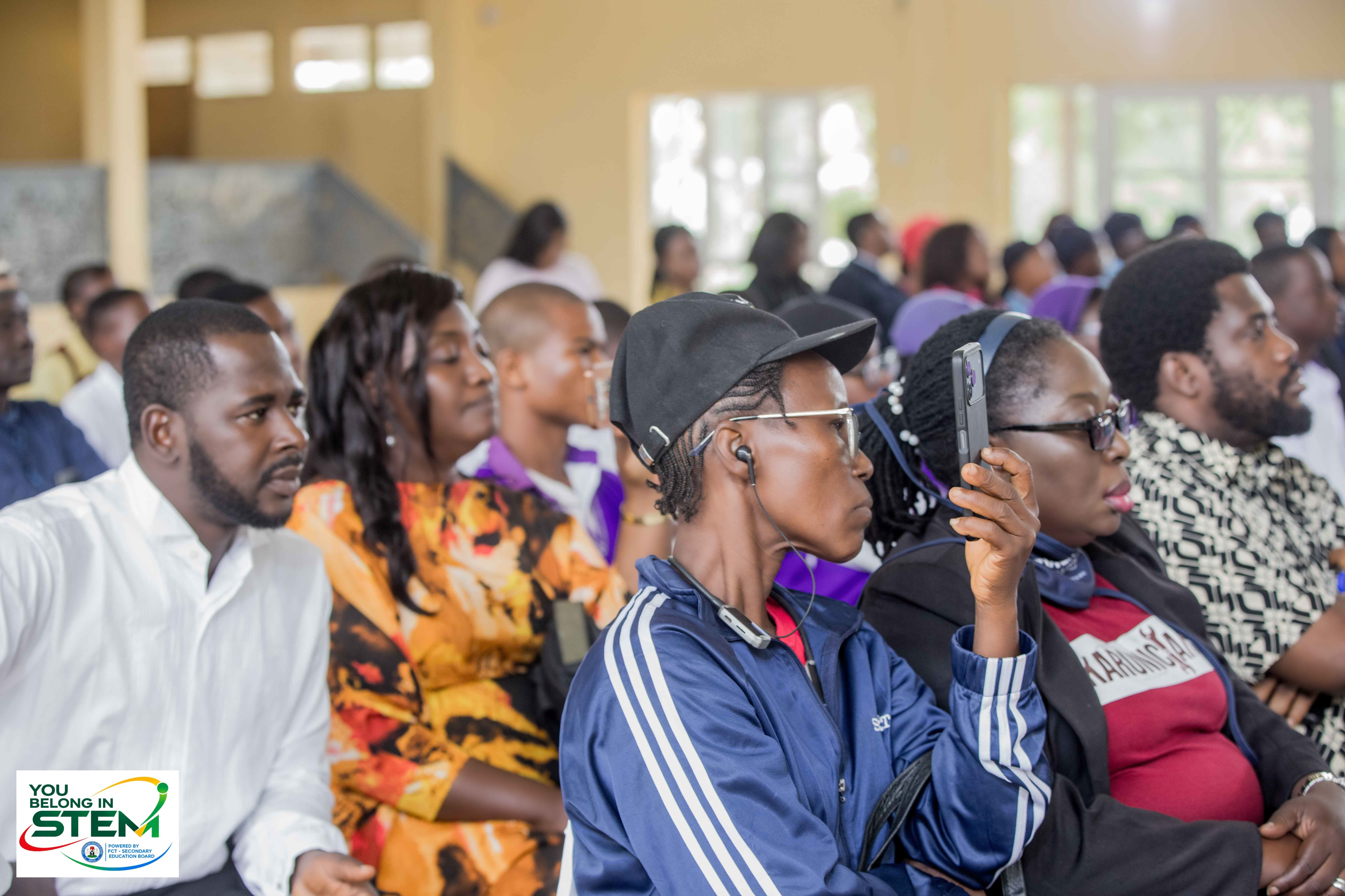 Attendee documenting the You Belong in STEM FCT Edition launch