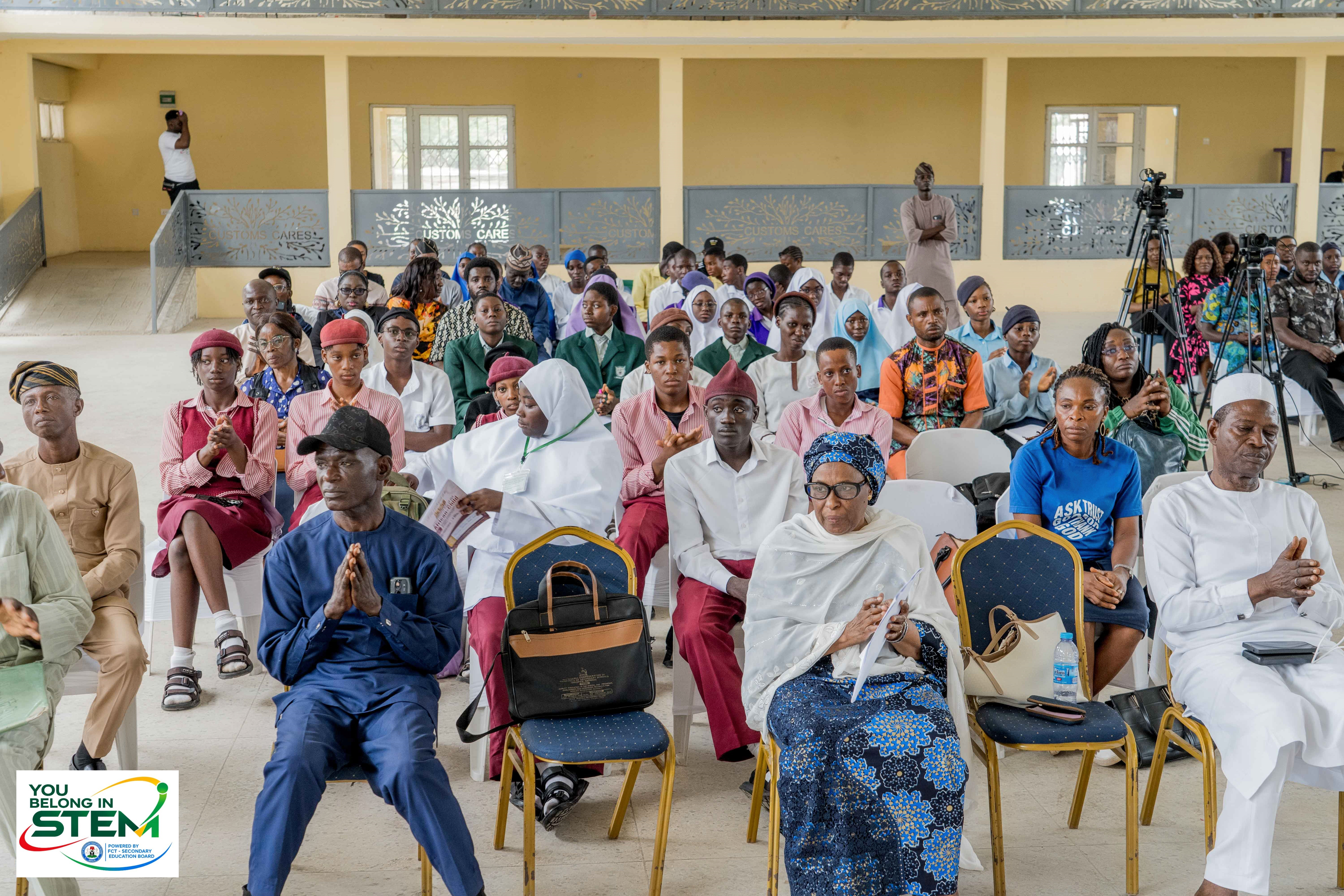 Wide view of the launch audience at GSS Wuse Zone 3