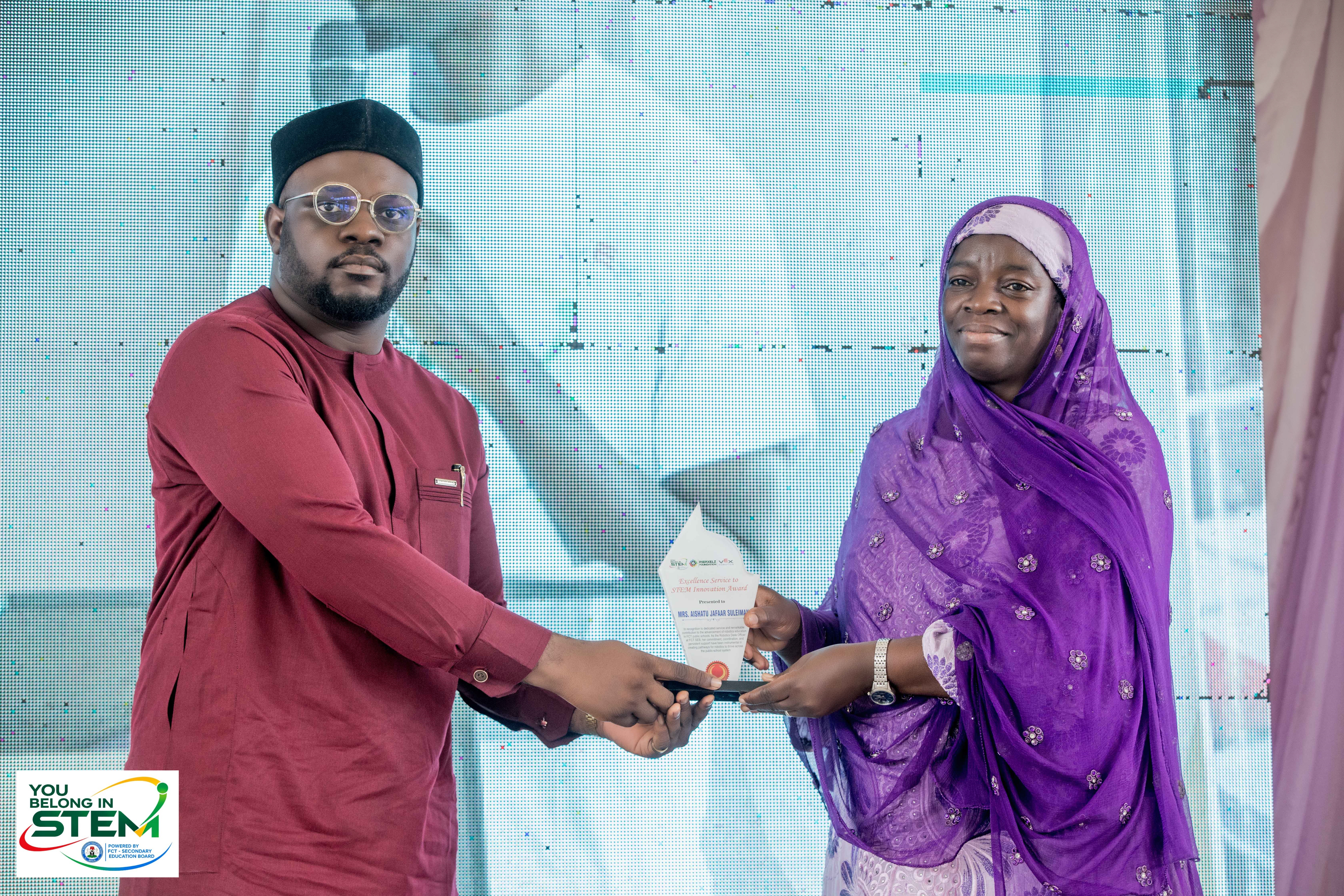 STEM award recipient at the You Belong in STEM FCT Edition launch