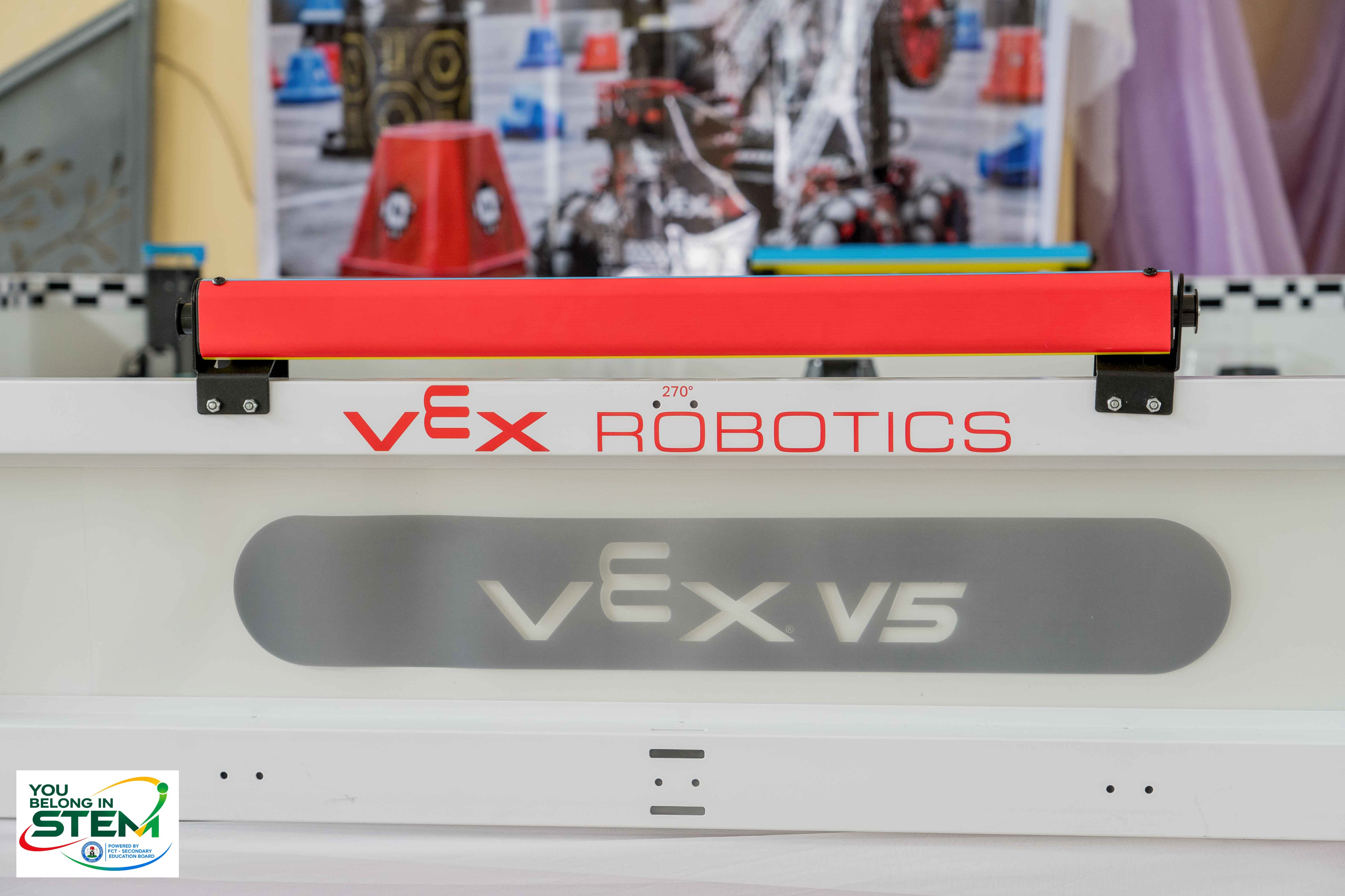 VEX V5 Robotics equipment at the You Belong in STEM FCT Edition event